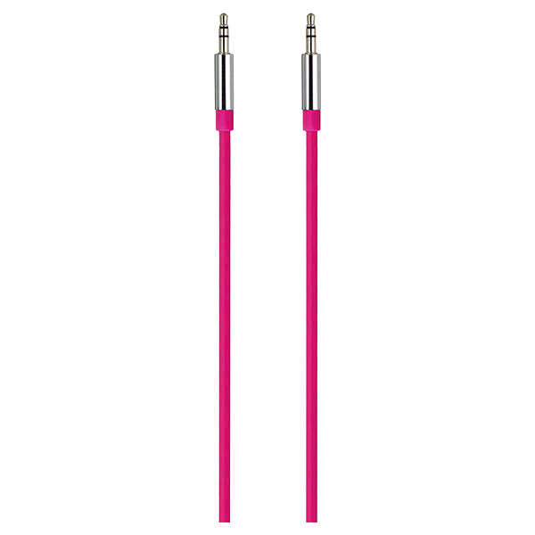 slide 1 of 1, Goxt 3' Pink Auxiliary Cord, 3 ft