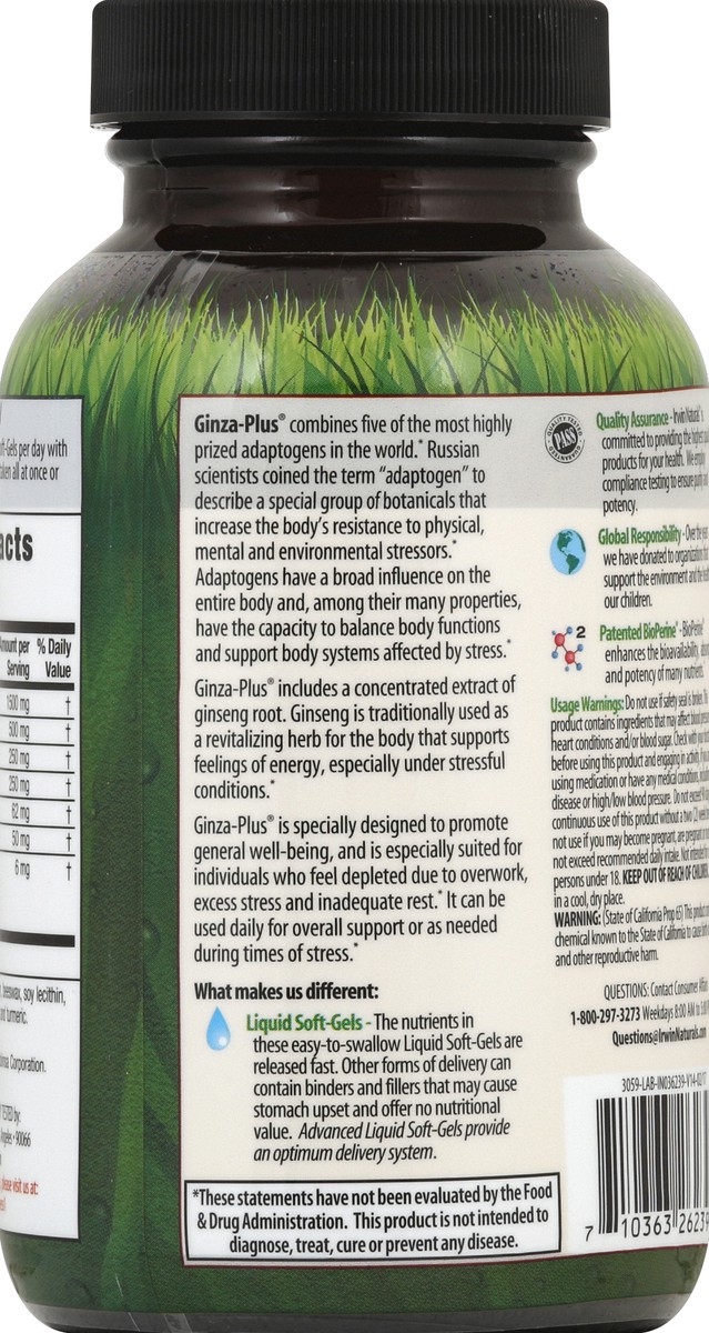 slide 3 of 8, Irwin Naturals Ginza-Plus 75 ea, 75 ct