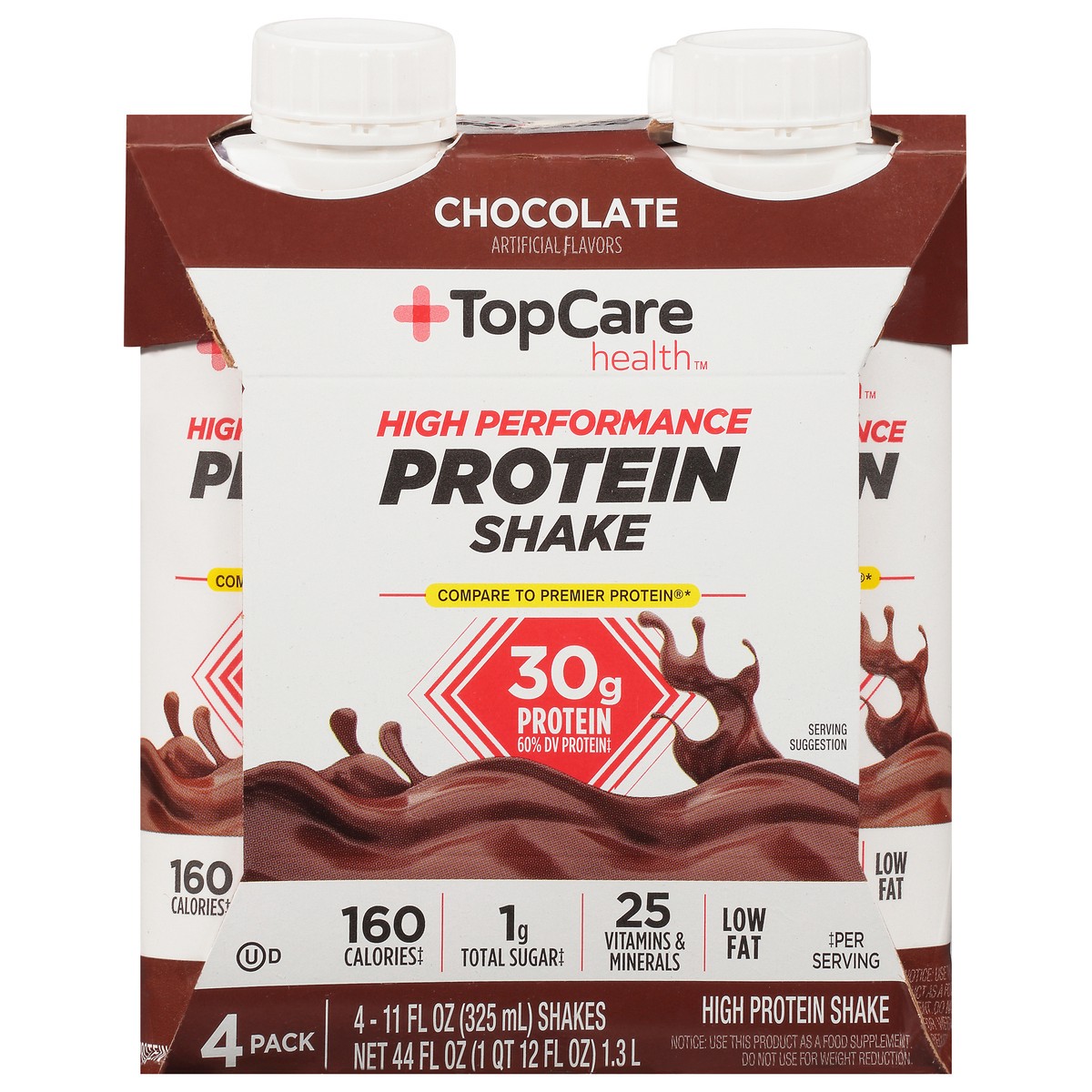 slide 7 of 16, TopCare Health High Performance Chocolate Protein Shake 4 ea, 