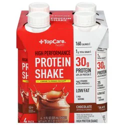 TopCare Health High Performance Chocolate Protein Shake - 4 ea