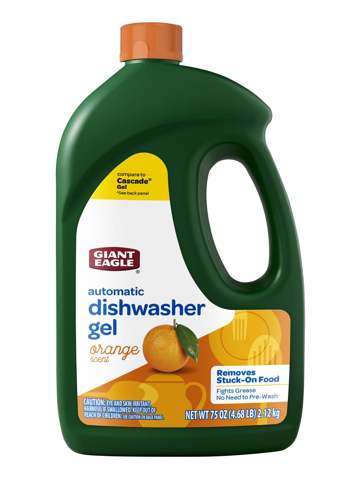 slide 1 of 1, Giant Eagle Orange Scent Automatic Dishwasher Gel, 75 oz