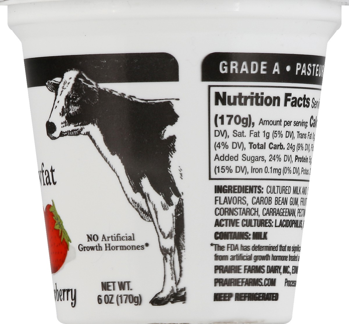 slide 4 of 12, Prairie Farms Blended Low Fat Strawberry Yogurt 6 oz, 6 oz