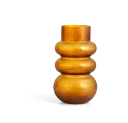 Frosted Brown Recycled Glass Vase