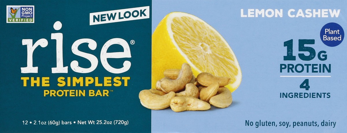 slide 2 of 4, Rise Bar Protein Bar, Lemon Cashew, 2.1 oz