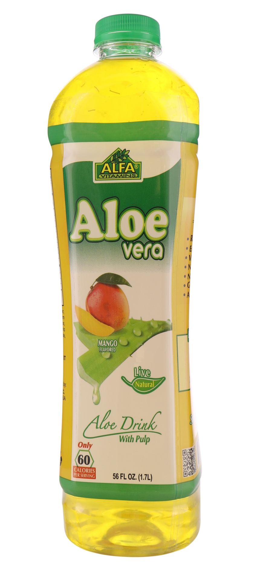 slide 1 of 1, Alfa Aloe Mango W/pulp, 1 ct