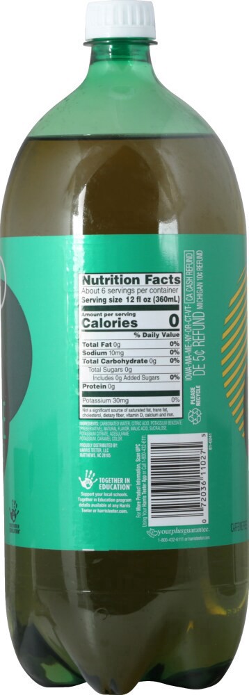 slide 2 of 2, Harris Teeter Zero Sugar Ginger Ale Soda, 2 liter