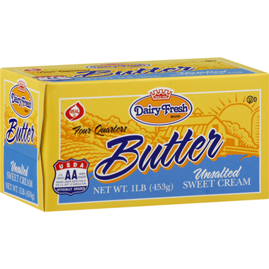 slide 1 of 1, Dairy Fresh Butter, Sweet Cream, Unsalted, 1 lb
