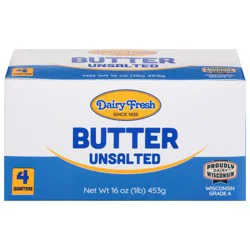 Dairy Fresh Unsalted Butter 16 oz