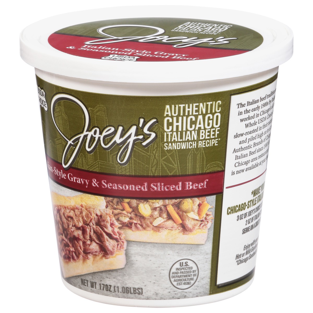 slide 3 of 4, Joey's Italian Beef, 17 oz