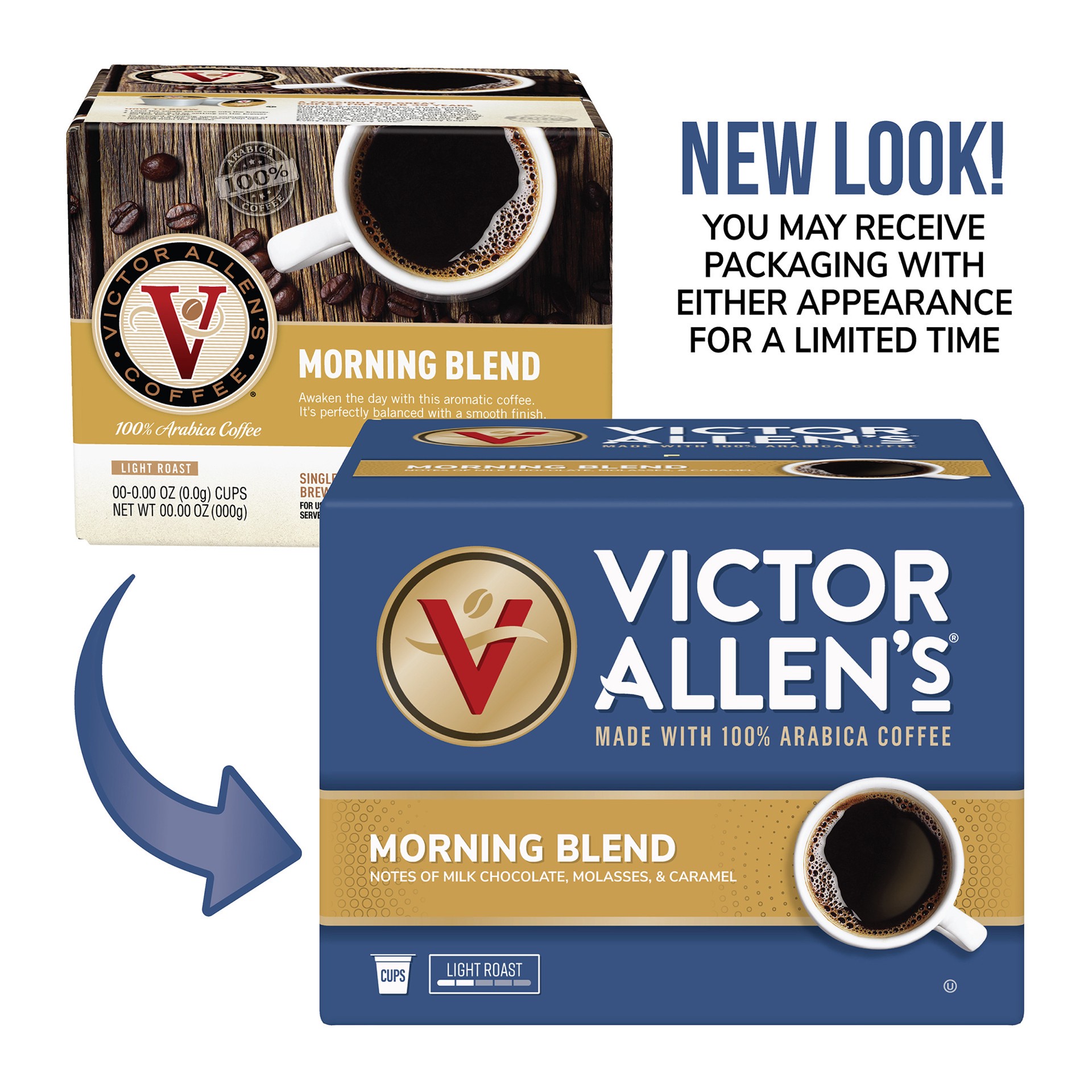 slide 3 of 5, Victor Allen's Coffee Morning Blend, Light Roast, , Single Serve Coffee Pods for Keurig K-Cup Brewers - 80 ct, 80 ct