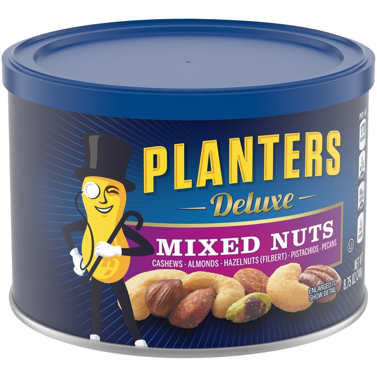 slide 2 of 2, Planters Deluxe Mixed Nuts with Cashews, Almonds, Hazelnuts, Pistachios & Pecans, 8.75 oz