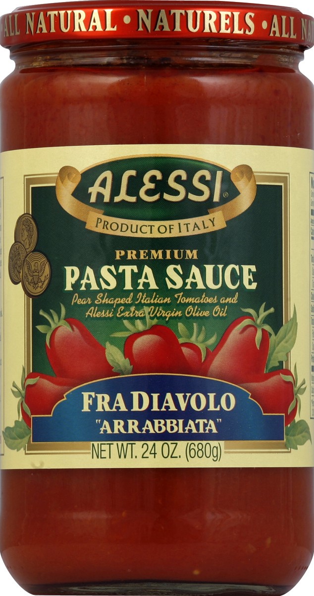 slide 2 of 2, Alessi Fra Diavolo Arrabiata Sauce, 24 oz
