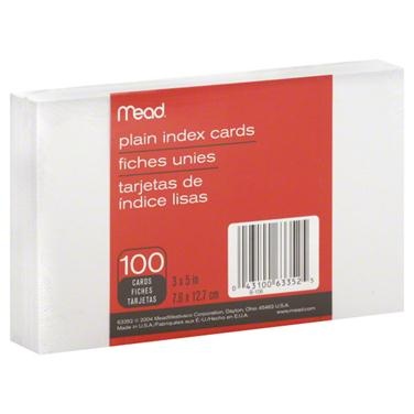 slide 1 of 1, Mead Ruled Index Card Colors, 100 ct