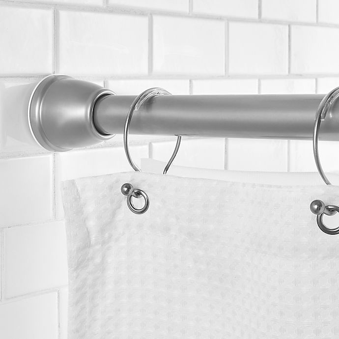 slide 2 of 2, Airia Luxury Never Fall Tension Shower Rod - Brushed Nickel, 72 in