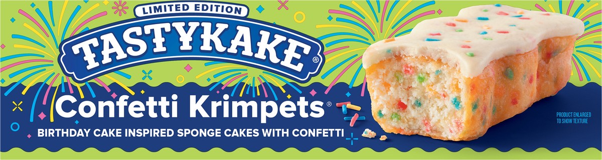 slide 6 of 8, Tastykake Confetti Krimpets, Birthday Cake Inspired Snack Cakes, 12 oz, 12 Count, 6 ct