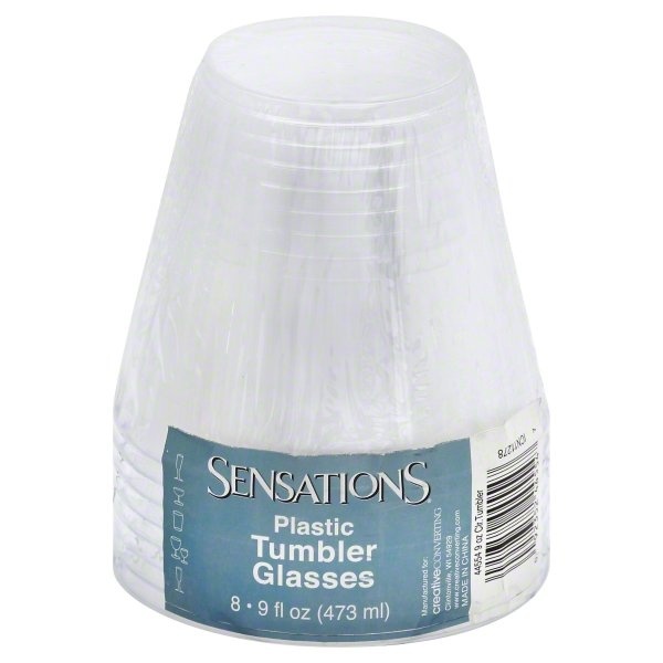 slide 1 of 1, Sensations Fluted Tumbler Clear 9Oz, 8 ct