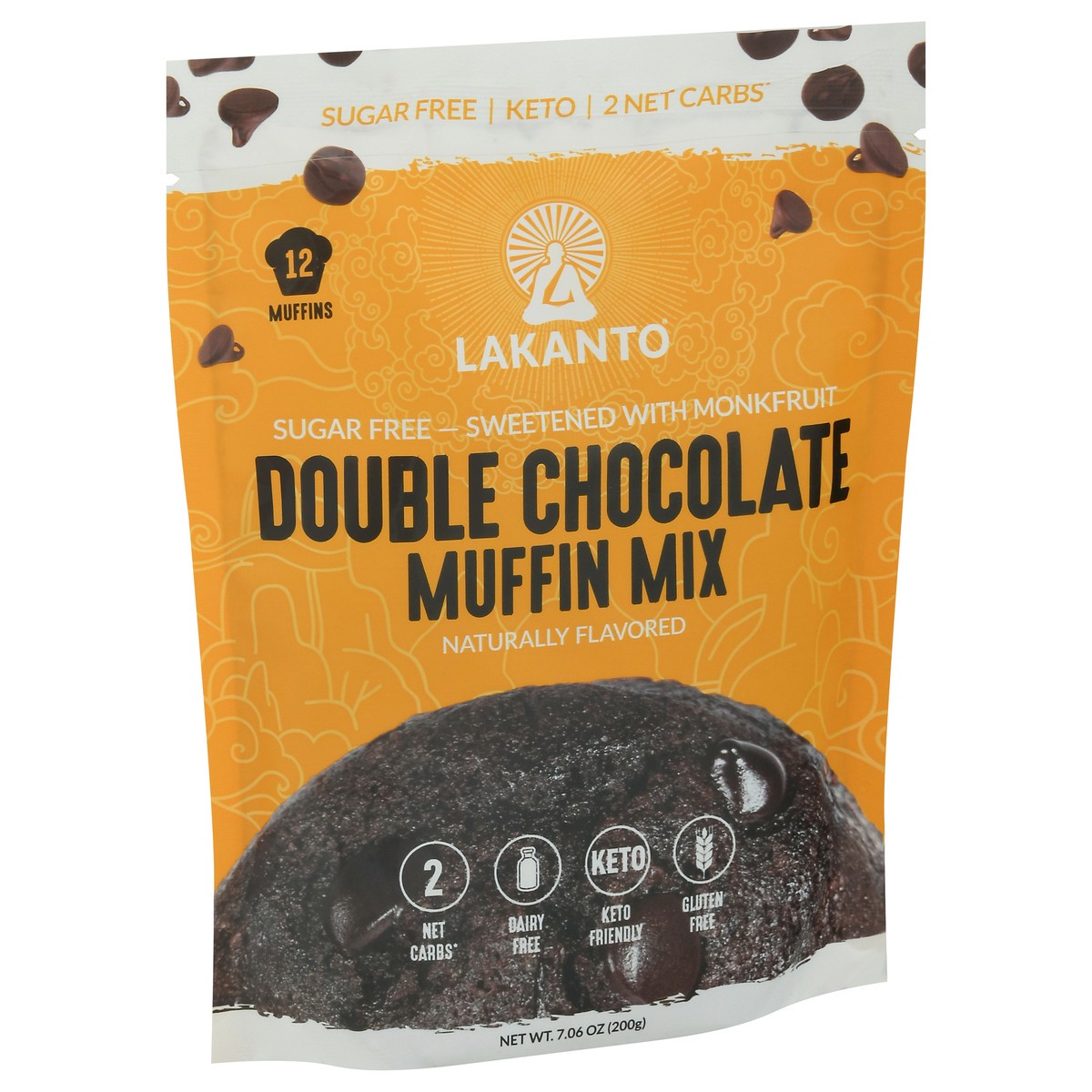 slide 4 of 9, Lakanto Sugar Free Double Chocolate Muffin Mix 7.06 oz, 7.06 oz