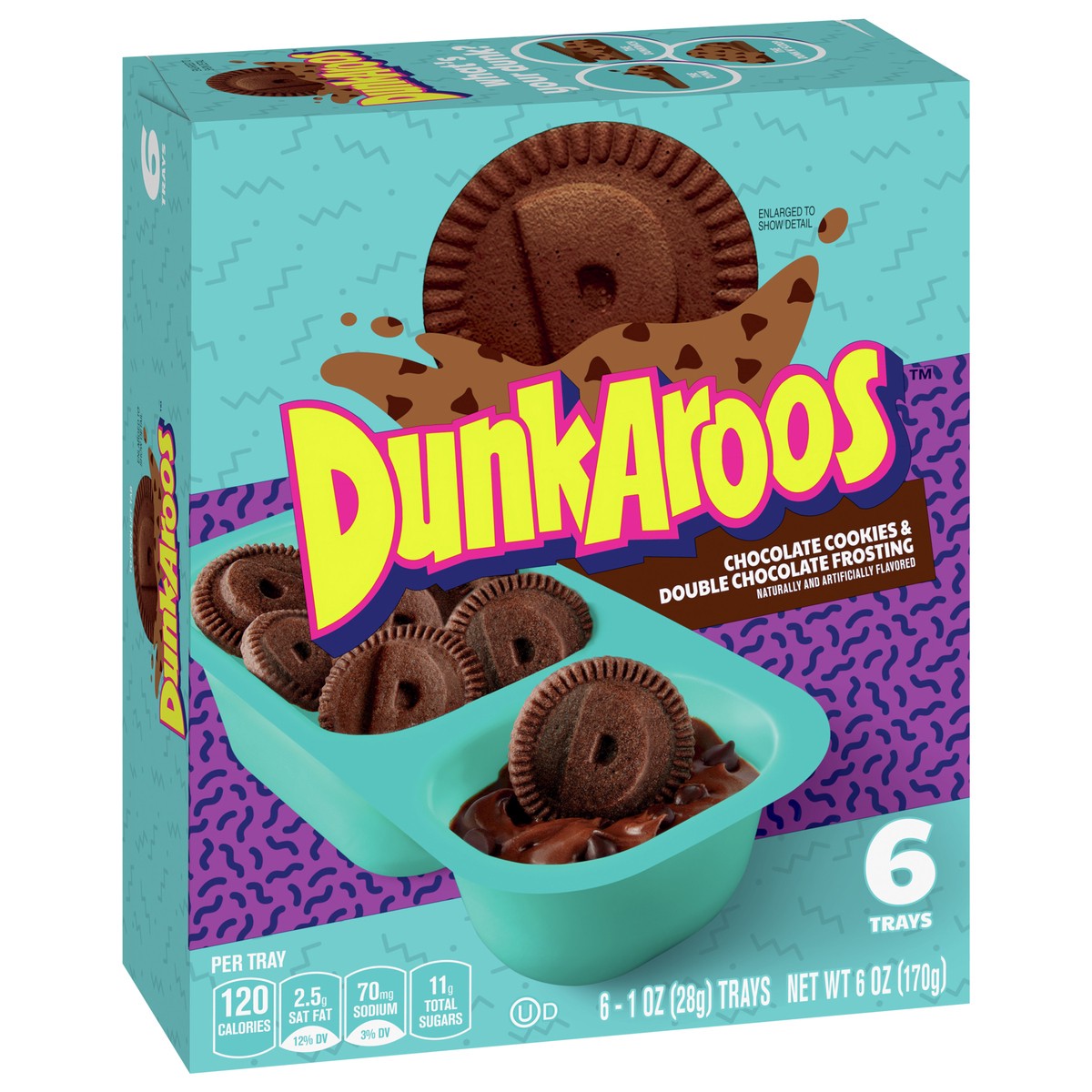 slide 7 of 9, DunkAroos Chocolate Cookies and Double Chocolate Frosting, 6 Count, 6 ct