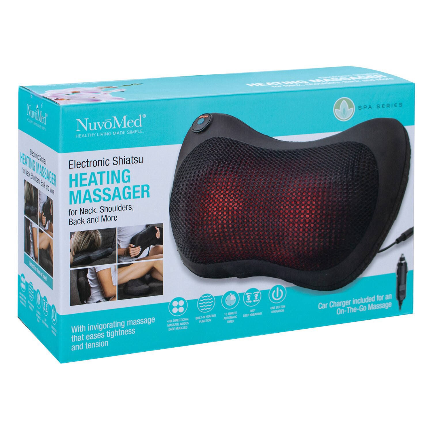 slide 5 of 5, NuvoMed Shiatsu Heating Massager, 1 ct