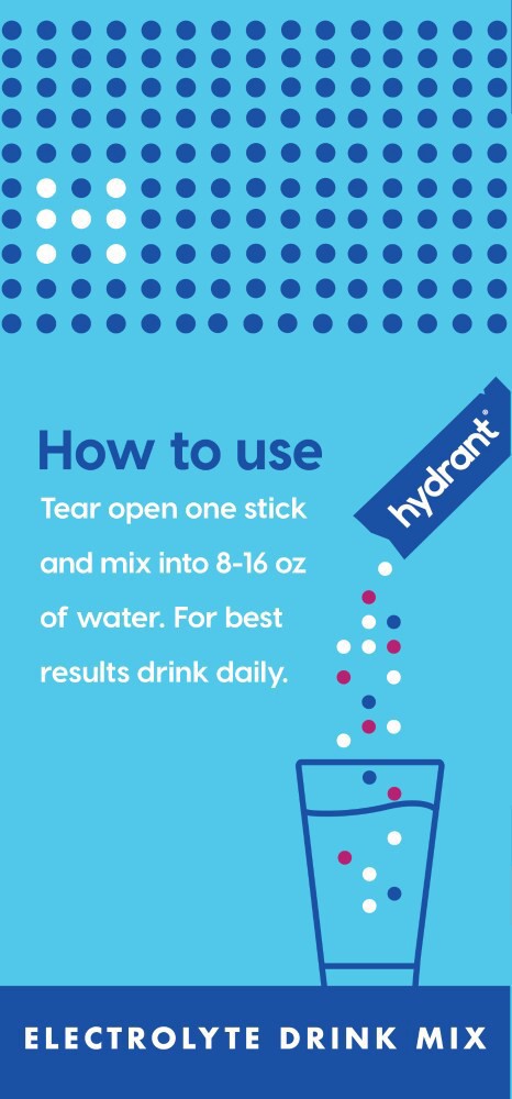slide 4 of 4, Hydrant Zero Sugar Berry Burst Electrolyte Drink Mix Packets, 8 packets / 0.17 oz
