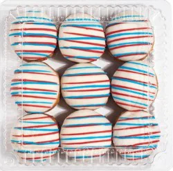 Boston Cream Patriotic Mini Donuts 9 Count