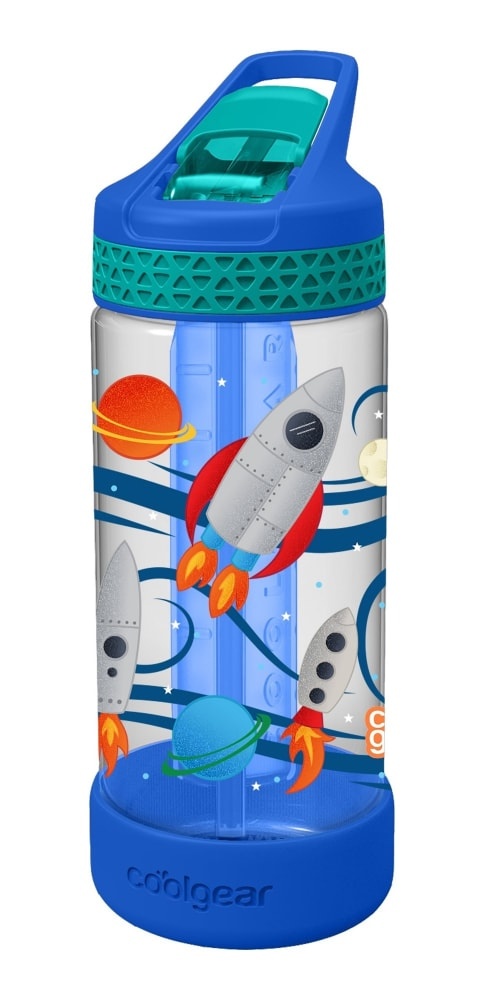 slide 1 of 1, Cool Gear Graphic System Bottle - Blue Rockets, 16 oz