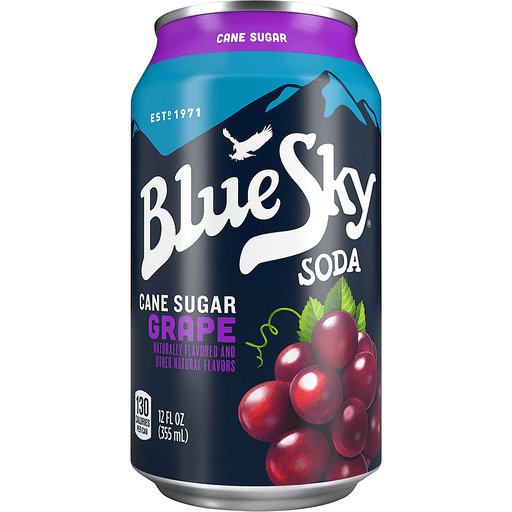 slide 4 of 7, Blue Sky Grape Soda, 6 ct; 12 fl oz