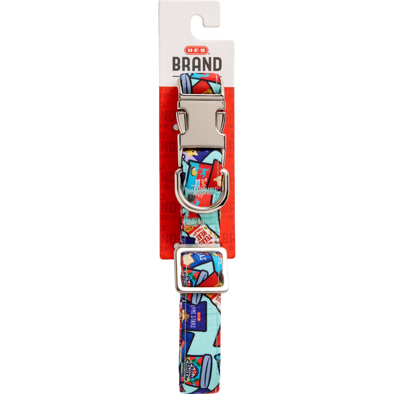slide 1 of 1, H-E-B Brand Shop Scatter Print Dog Collar, LG