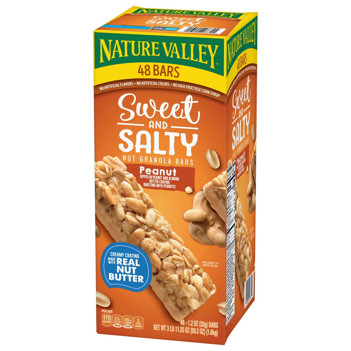 slide 7 of 9, Nature Valley Granola Bars, Sweet and Salty Nut, Peanut, 1.2 oz, 48 ct, 48 ct