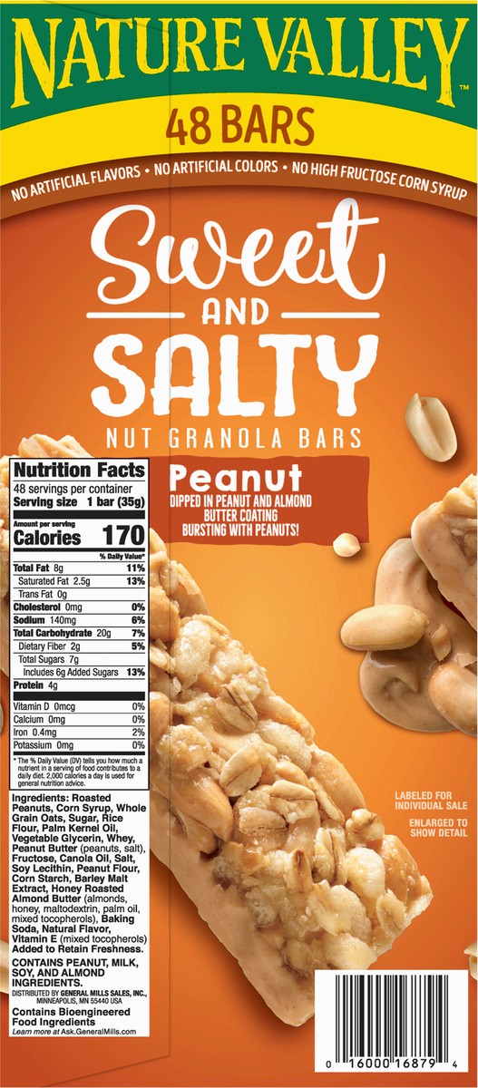 slide 4 of 9, Nature Valley Granola Bars, Sweet and Salty Nut, Peanut, 1.2 oz, 48 ct, 48 ct