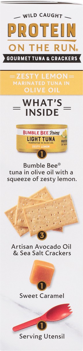 slide 8 of 9, Bumble Bee Prime Zesty Lemon Gourmet Tuna & Crackers 3.25 oz, 3.5 oz