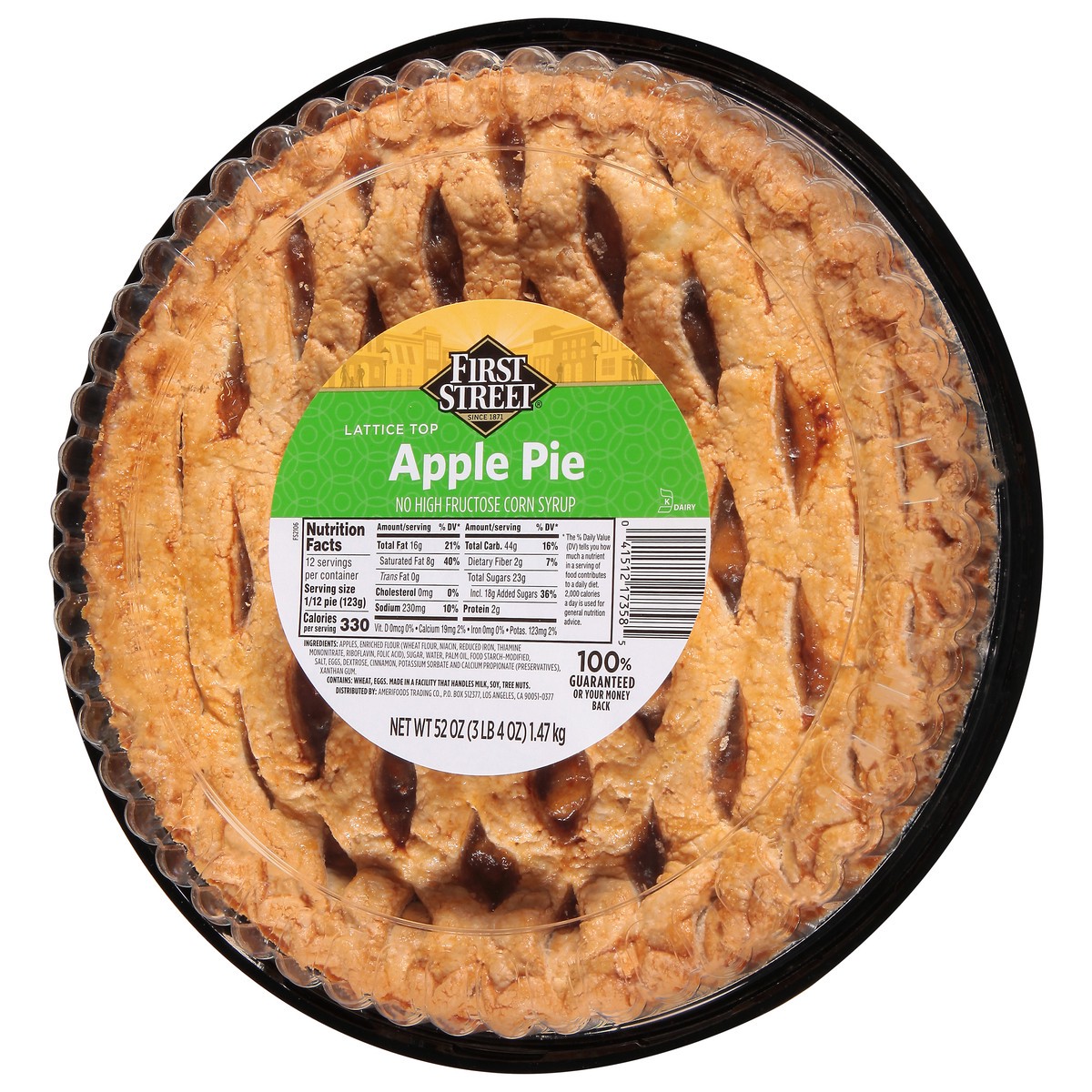 slide 8 of 13, First Street 11In Apple Lattice Pie, 52 oz