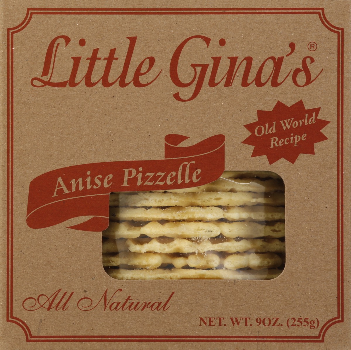 slide 3 of 4, Little Ginas Anise Pizzelle 9 oz, 9 oz