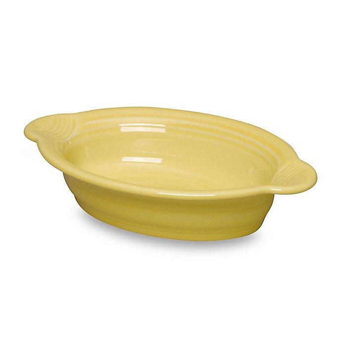 slide 1 of 2, Fiesta Oval Individual Casserole Dish - Sunflower, 1 ct