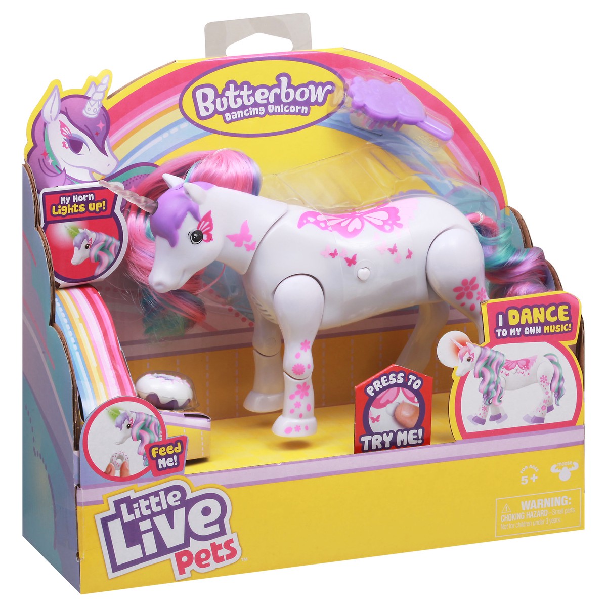 slide 2 of 9, Little Live Pets 5+ Butterbow Dancing Unicorn Toy 1 ea, 1 ea