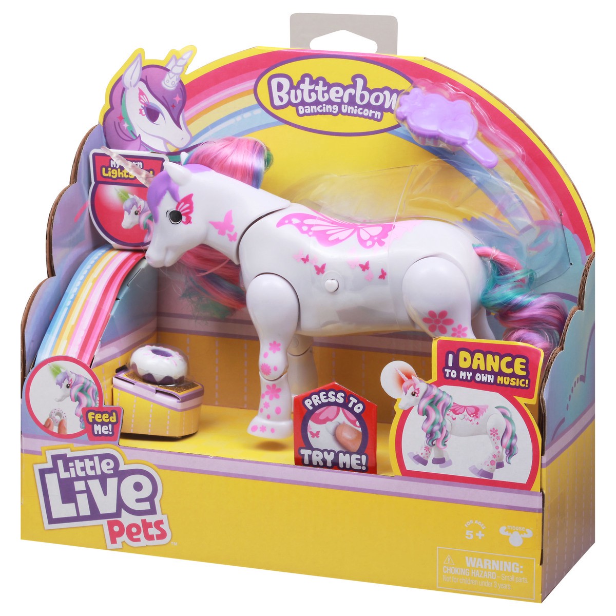 slide 3 of 9, Little Live Pets 5+ Butterbow Dancing Unicorn Toy 1 ea, 1 ea