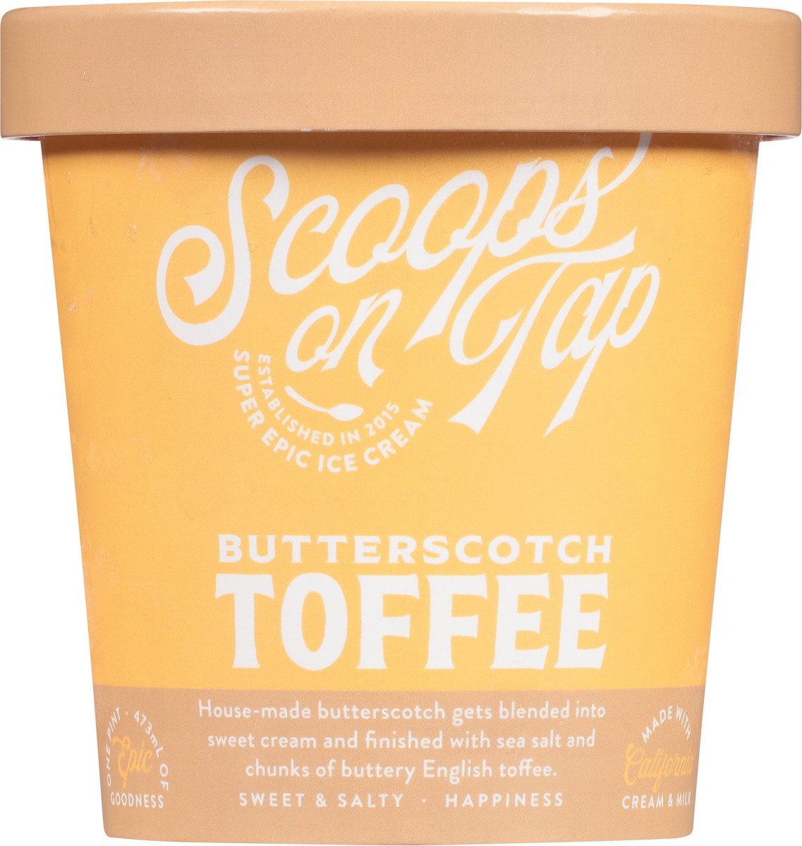 slide 13 of 13, Scoops On Tap Ice Cream Butterscotch Toffee - 16 Oz, 16 oz
