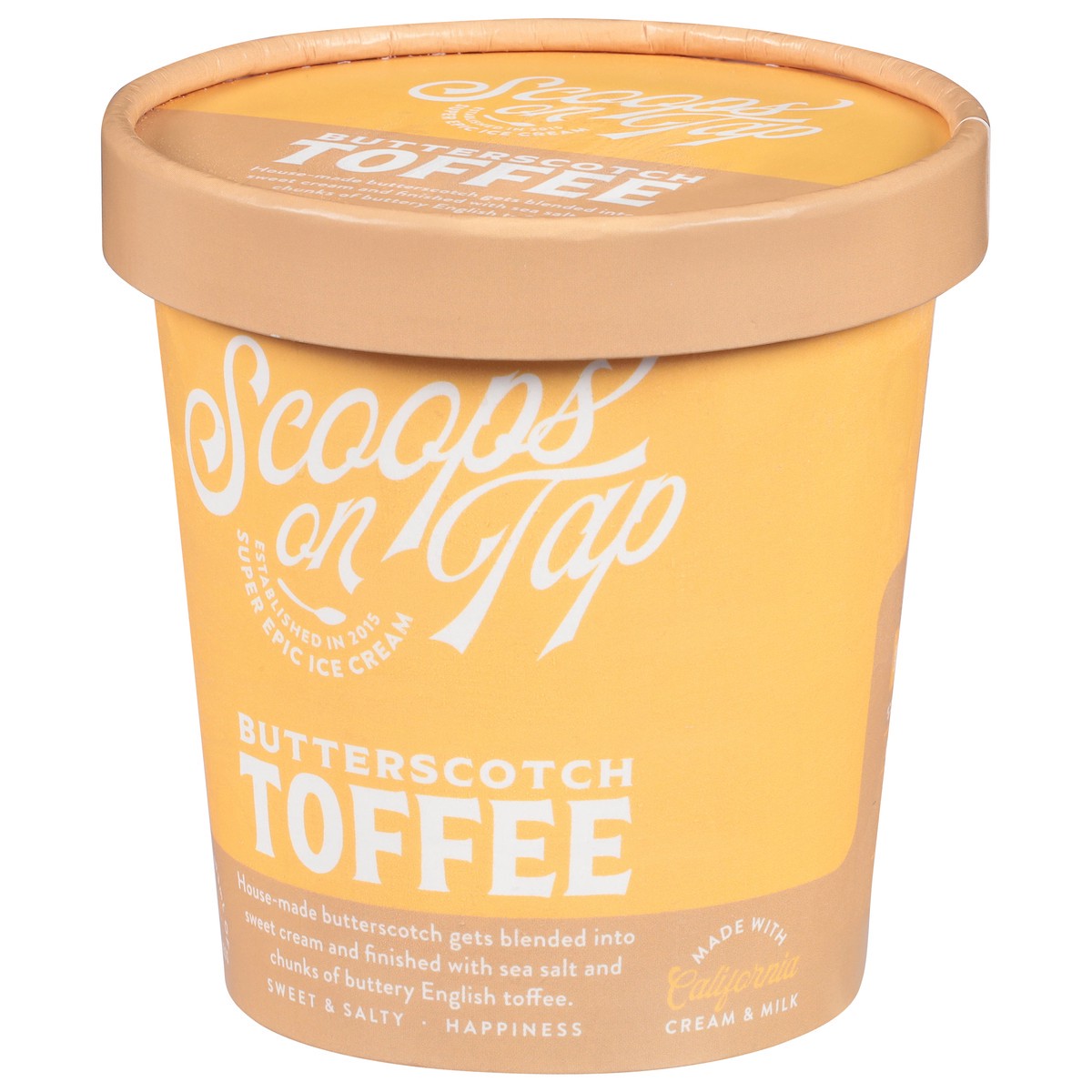 slide 4 of 13, Scoops On Tap Ice Cream Butterscotch Toffee - 16 Oz, 16 oz