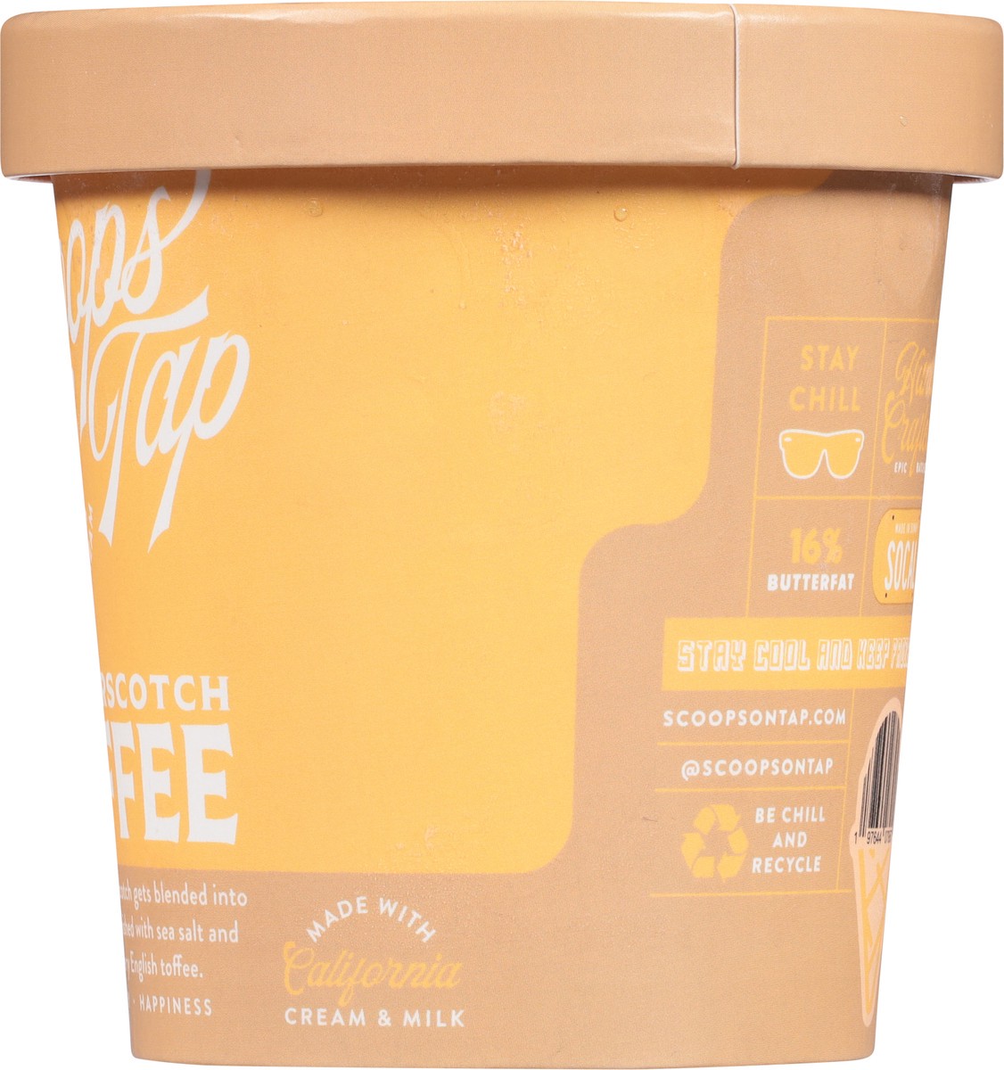 slide 2 of 13, Scoops On Tap Ice Cream Butterscotch Toffee - 16 Oz, 16 oz