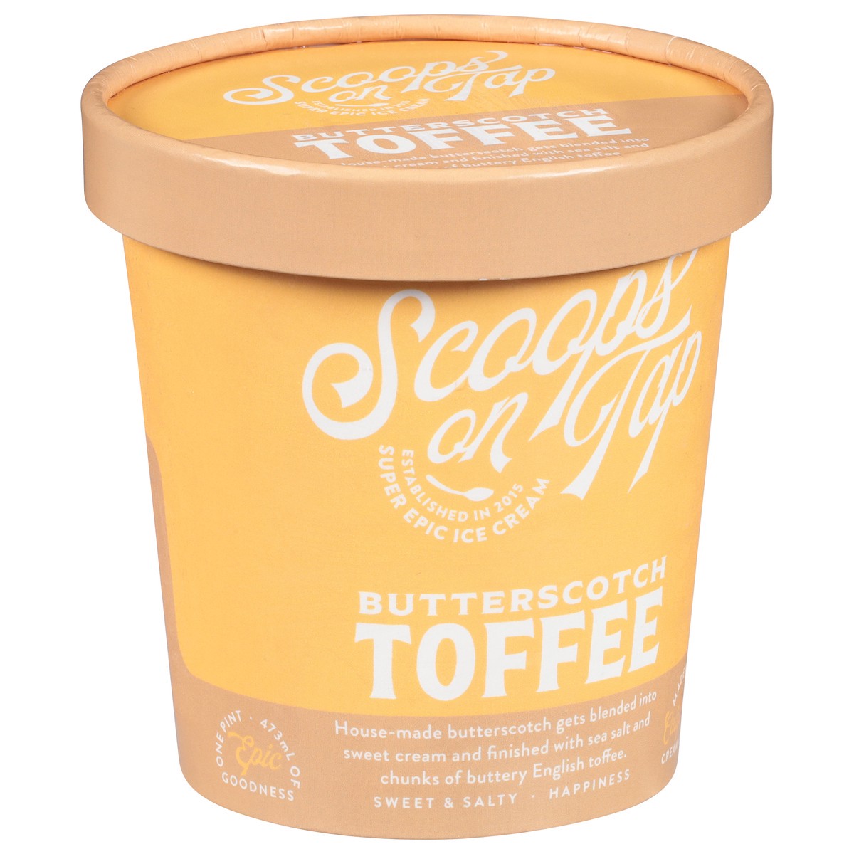 slide 3 of 13, Scoops On Tap Ice Cream Butterscotch Toffee - 16 Oz, 16 oz