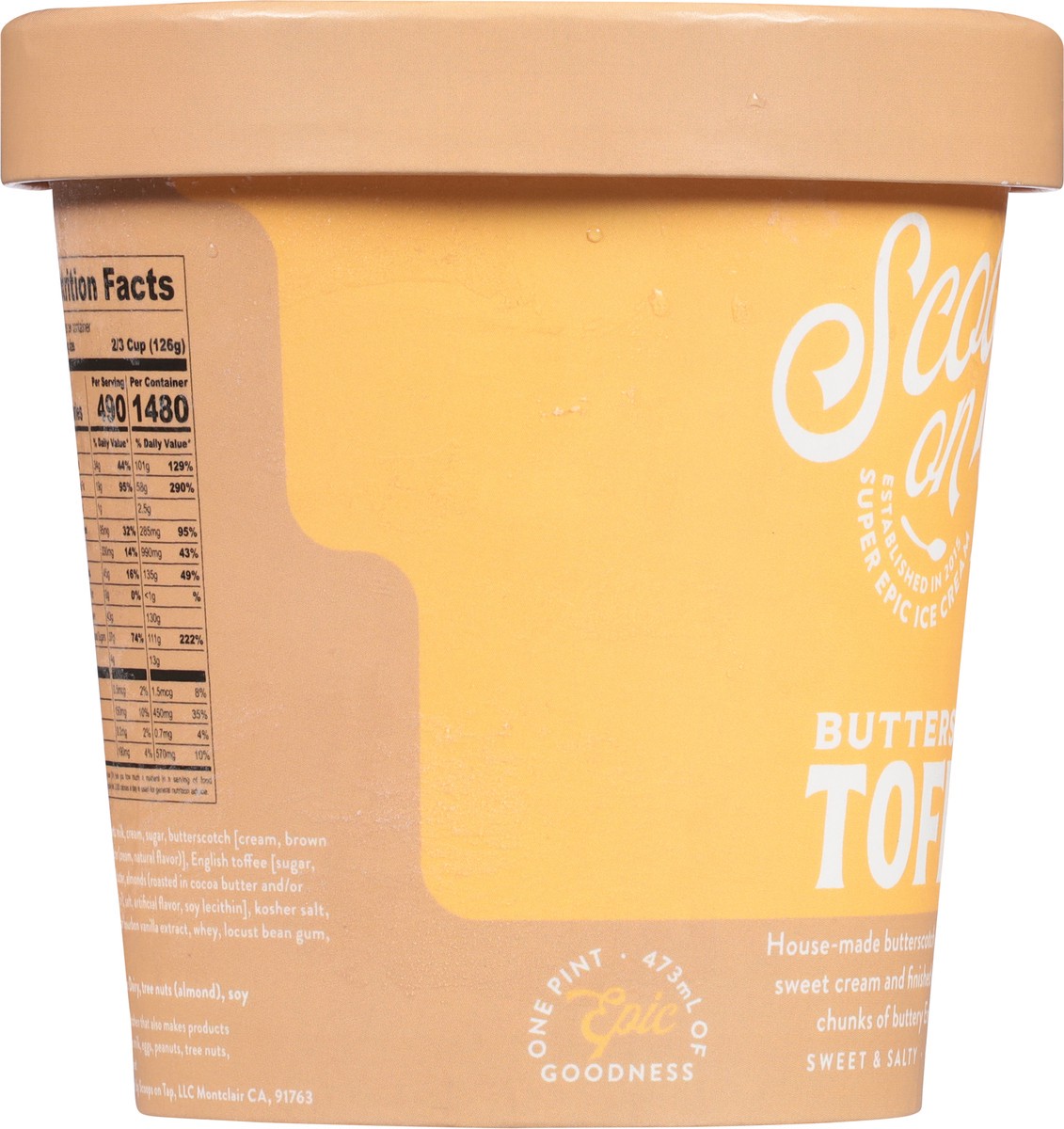 slide 10 of 13, Scoops On Tap Ice Cream Butterscotch Toffee - 16 Oz, 16 oz