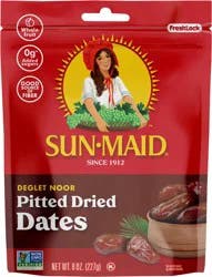 Sun-Maid Deglet Noor Pitted Dried Date 8oz Resealable Stand-Up Zipper Bag