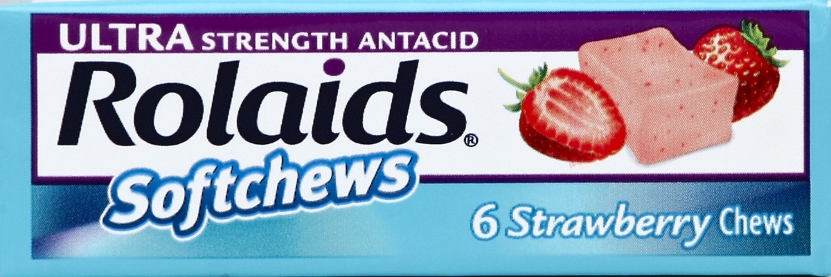 slide 6 of 6, Rolaids Ultra Strength Antacid Softchews Strawberry, 6 ct