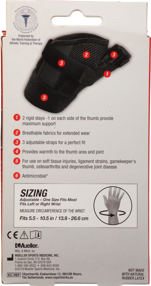 slide 4 of 9, Mueller Maximum Reversible Thumb Stabilizer 1 ea Box, 1 ct