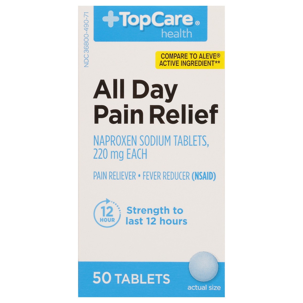 slide 10 of 17, TopCare Naproxen Sodium Tablet, 50 ct