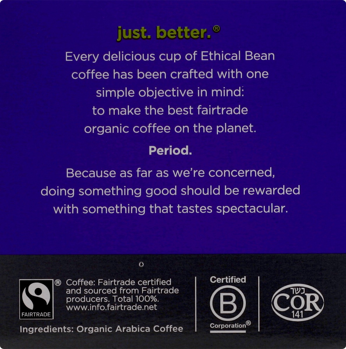 slide 8 of 8, Ethical Bean Coffee Coffee 12 ea, 12 ct