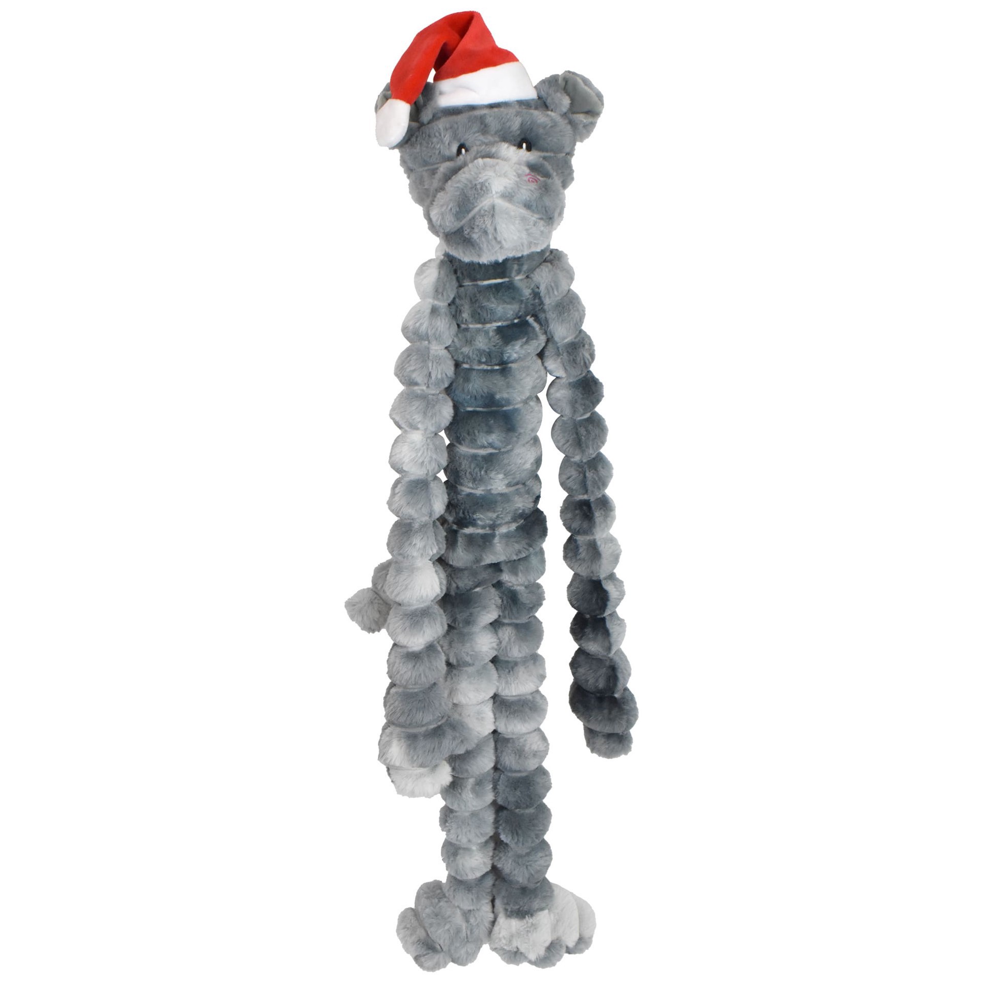 slide 1 of 1, Multipet International Crimpy Cuddler Rhino with a Santa Hat Dog Toy, 18" L, Large, LG