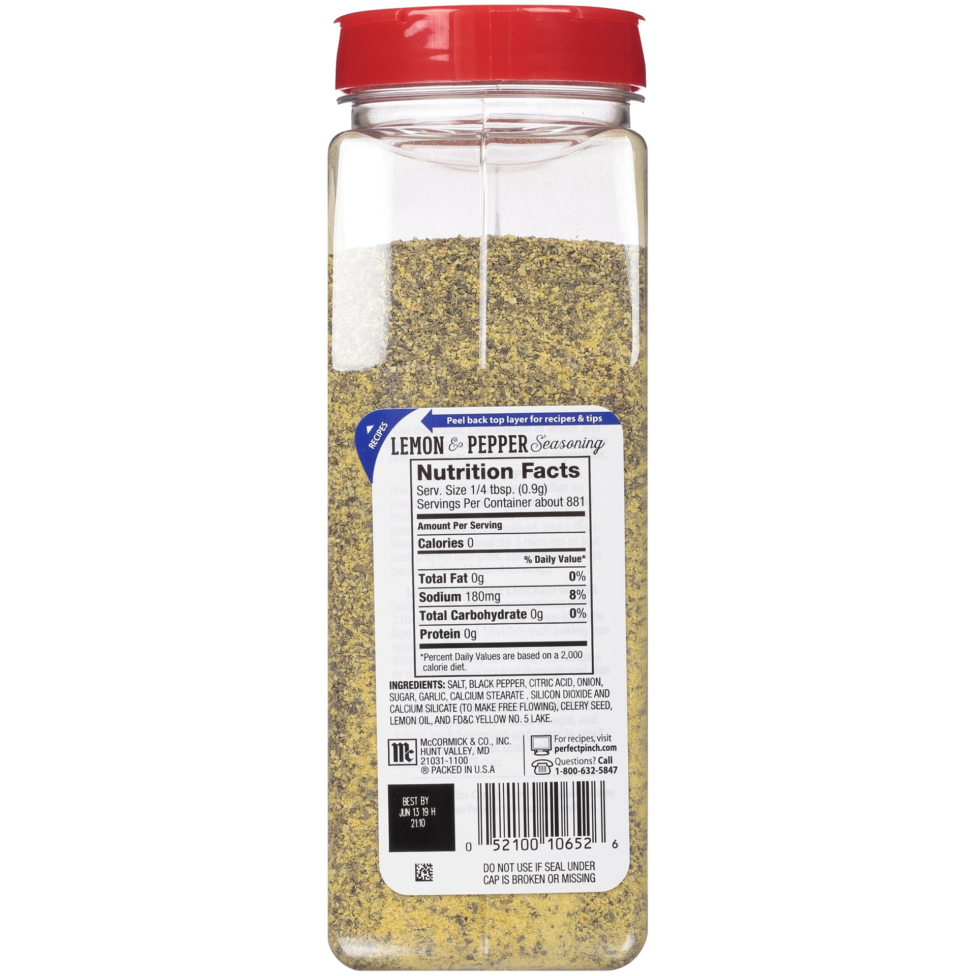 slide 3 of 5, McCormick Perfect Pinch Lemon & Pepper Seasoning, 28 oz