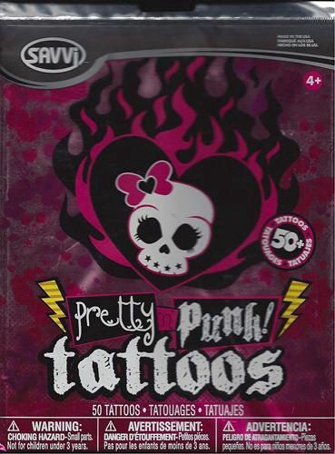 slide 1 of 1, SAVVi Temporary Tattoos for Girls, 1 ct