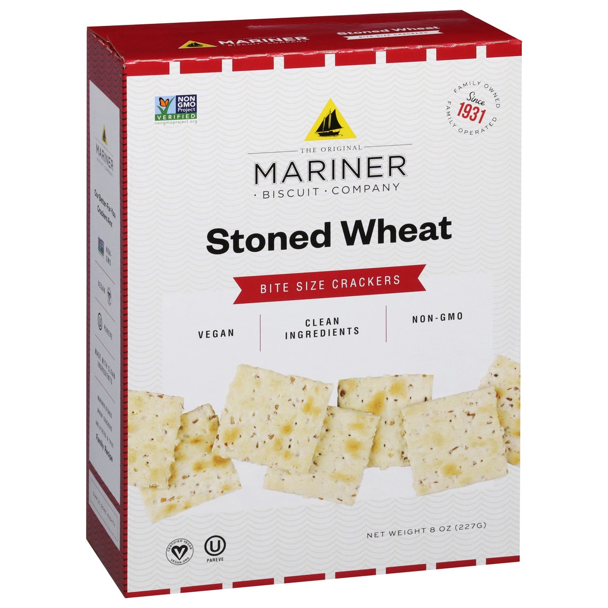 slide 8 of 14, Mariner Biscuit Company Stoned Wheat Crackers Bite Size 8 oz, 8 oz
